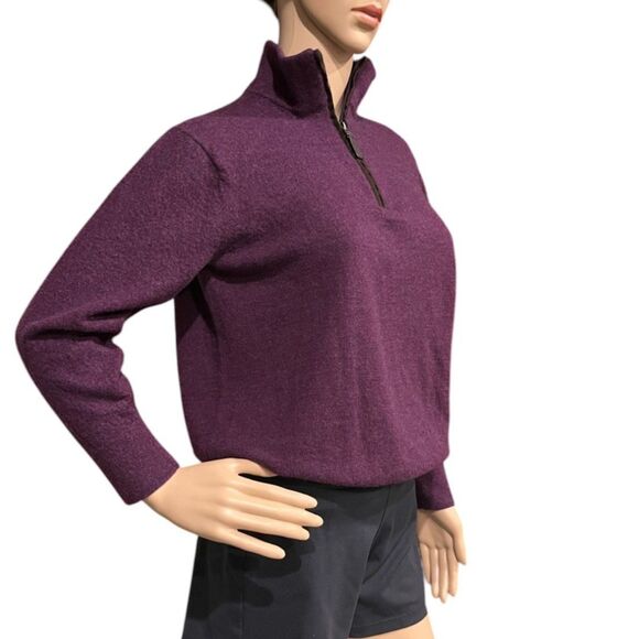 $129 ORVIS 100% Merino Wool Men's Sweater PURPLE Sz M - Picture 5 of 9